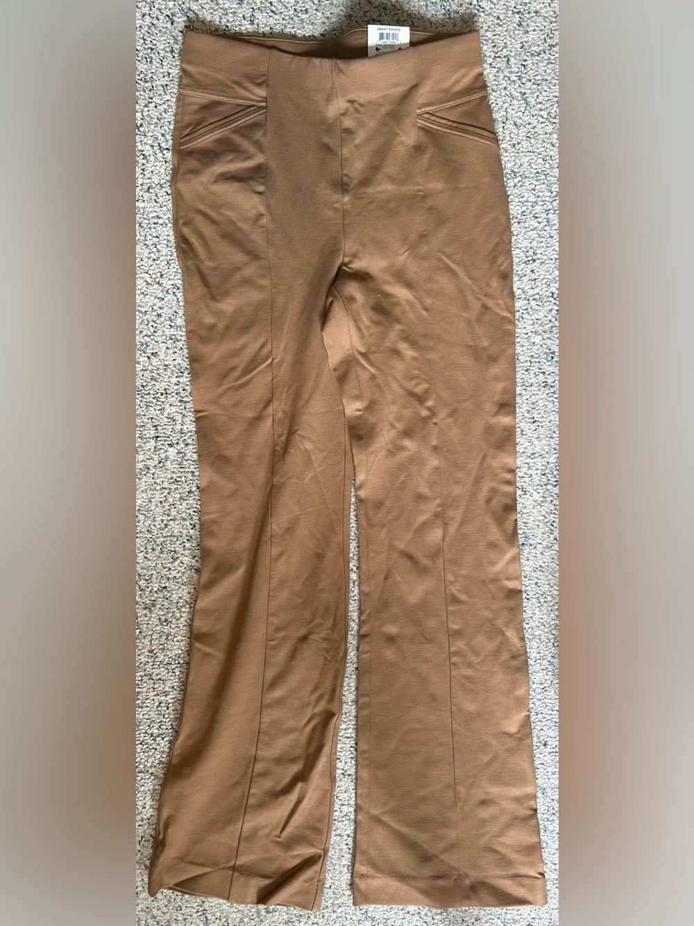 INC International Concepts High Rise, Boot Leg Pants - Tan, Medium
